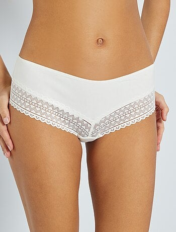 Set di 3 culotte cotone e pizzo