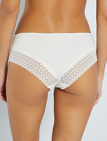 Set di 3 culotte cotone e pizzo
