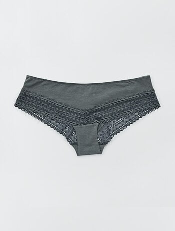 Set di 3 culotte cotone e pizzo