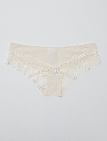Set di 3 culotte cotone e pizzo