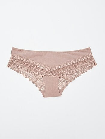 Set di 3 culotte cotone e pizzo