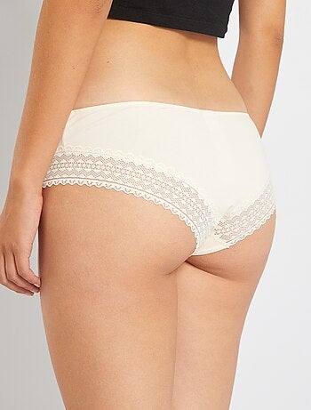 Set di 3 culotte cotone e pizzo