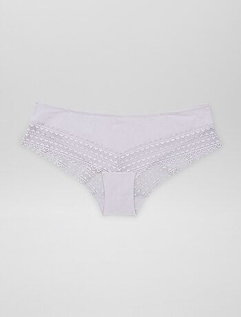 Set di 3 culotte cotone e pizzo