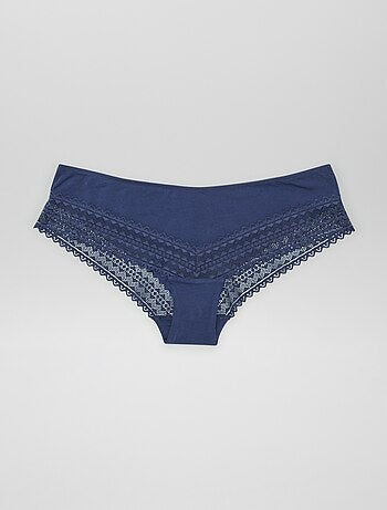 Set di 3 culotte cotone e pizzo