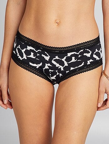 Set di 3 culotte in microfibra stampata