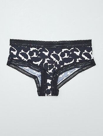 Set di 3 culotte in microfibra stampata