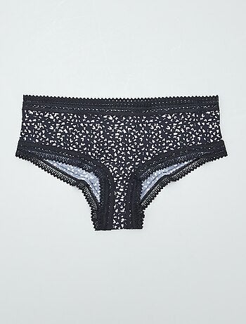 Set di 3 culotte in microfibra stampata