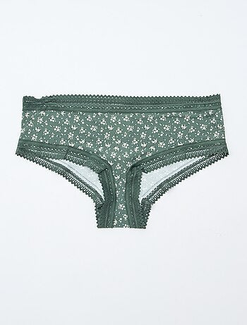 Set di 3 culotte in microfibra stampata