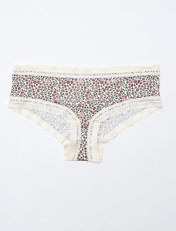 Set di 3 culotte in microfibra stampata