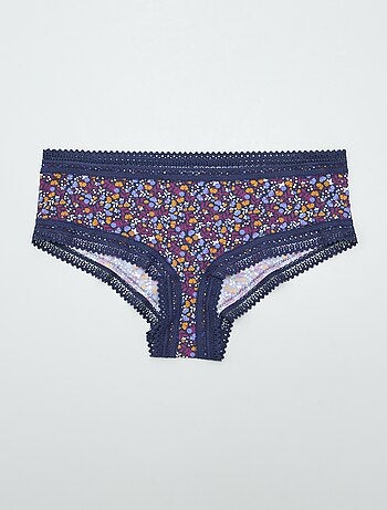 Set di 3 culotte in microfibra stampata