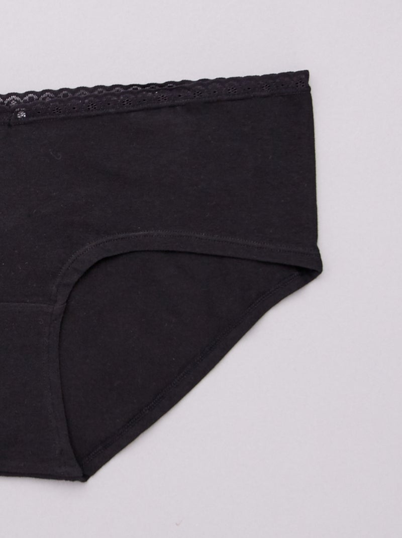 Set di 3 culotte premaman nero - Kiabi