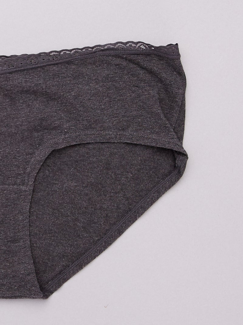 Set di 3 culotte premaman nero - Kiabi