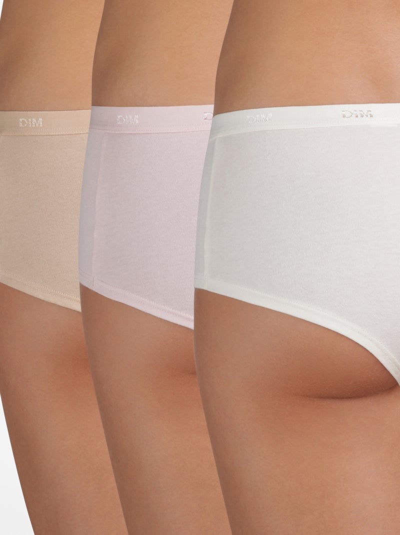 Set di 3 culotte tinta unita 'DIM' BEIGE - Kiabi