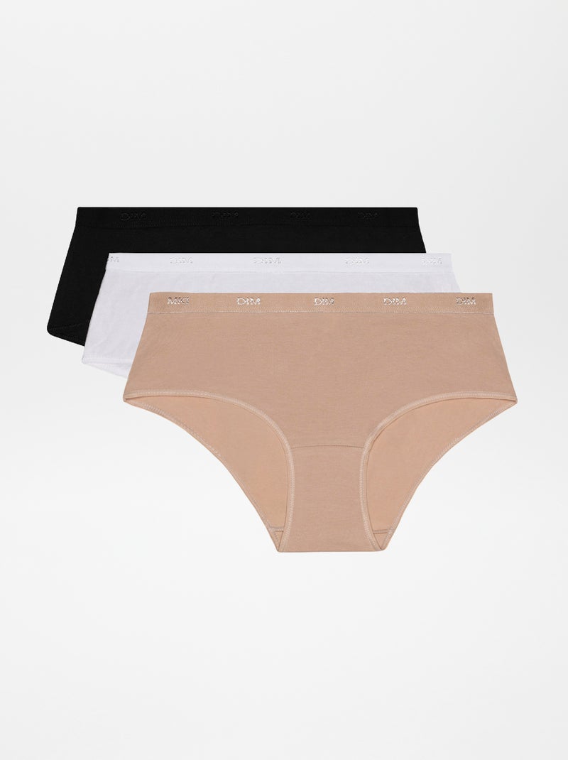 Set di 3 culotte tinta unita 'DIM' BIANCO - Kiabi
