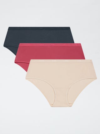 Set di 3 culotte tinta unita 'DIM'