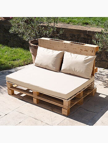 Set di 3 cuscini impermeabili per pallet da esterno MINORQUE sfoderabili