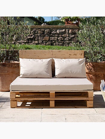 Set di 3 cuscini impermeabili per pallet da esterno MINORQUE sfoderabili