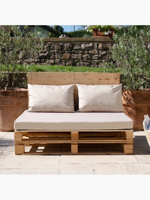 Set di 3 cuscini impermeabili per pallet da esterno MINORQUE sfoderabili - Kiabi