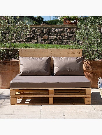 Set di 3 cuscini impermeabili per pallet da esterno MINORQUE sfoderabili
