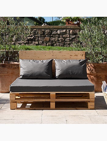 Set di 3 cuscini impermeabili per pallet da esterno MINORQUE sfoderabili