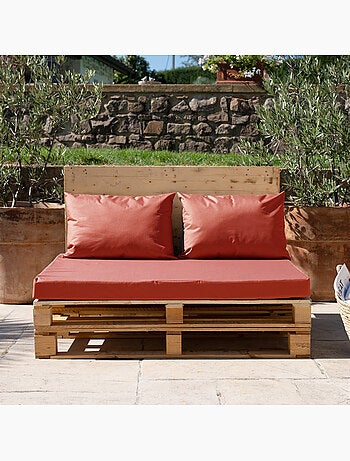 Set di 3 cuscini impermeabili per pallet da esterno MINORQUE sfoderabili