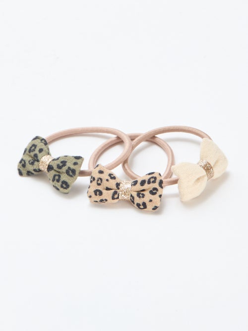 Set di 3 elastici con fiocco fantasia - Kiabi