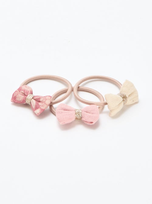 Set di 3 elastici con fiocco fantasia - Kiabi