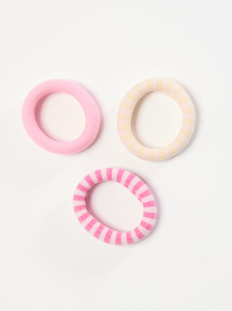 Set di 3 elastici in spugna Rosa - Kiabi