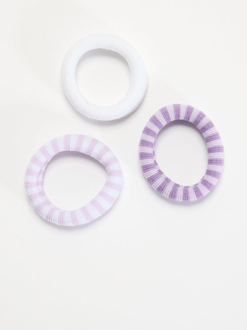 Set di 3 elastici in spugna Viola - Kiabi
