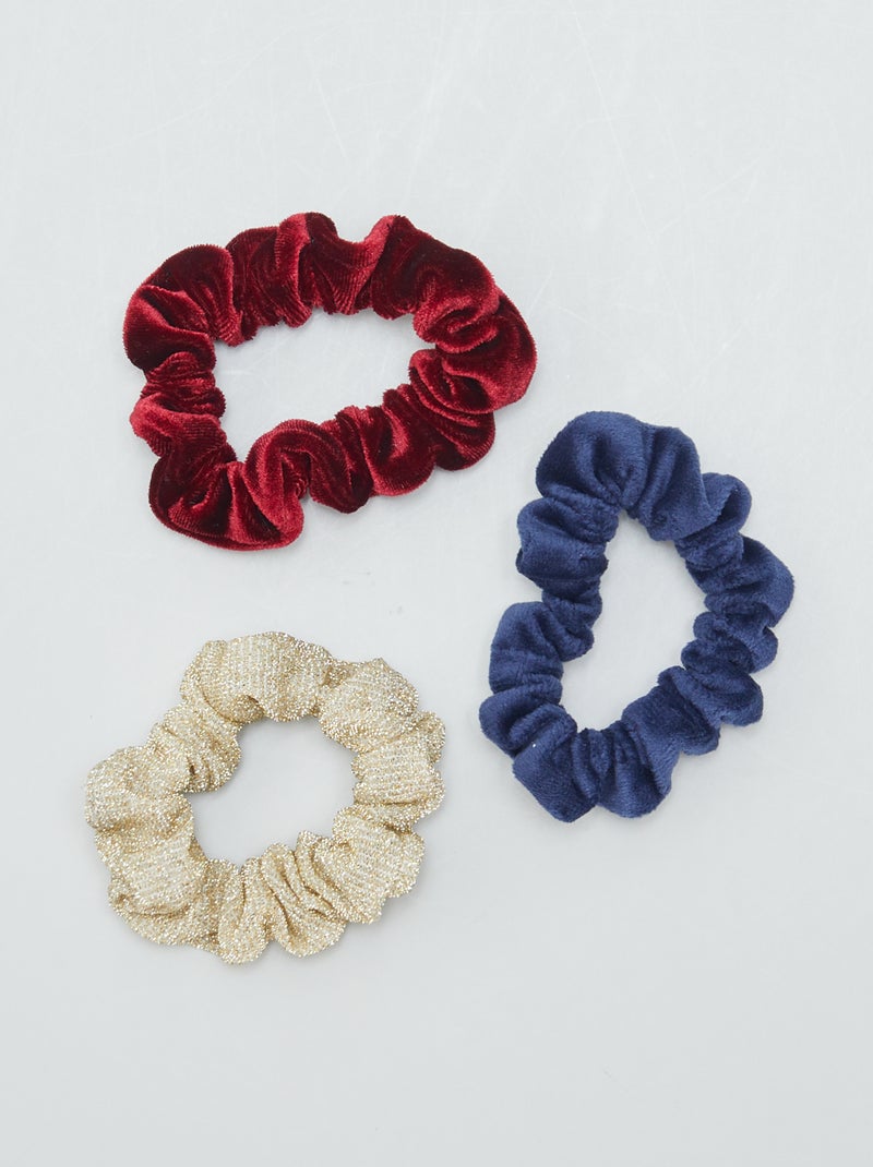 Set di 3 elastici per capelli ROSSO - Kiabi