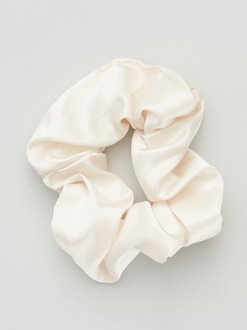 Set di 3 elastici + scrunchy satinati Bianco crema - Kiabi