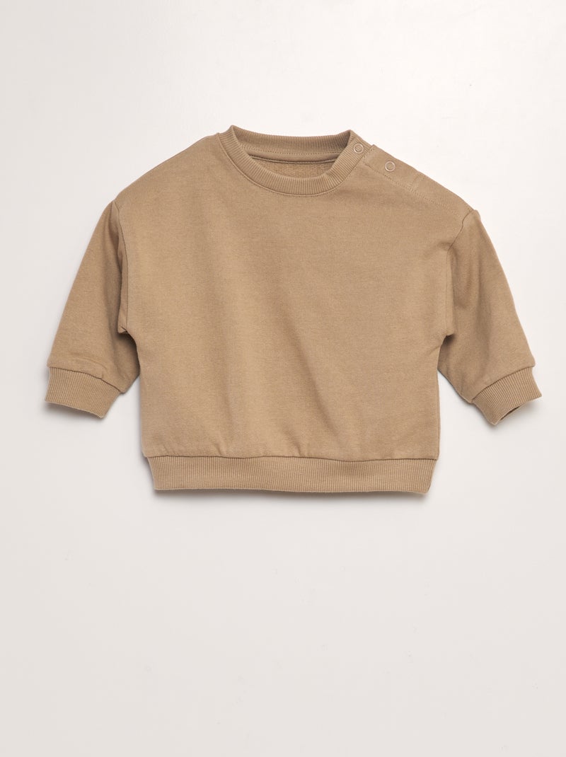 Set di 3 felpe a tinta unita BEIGE - Kiabi