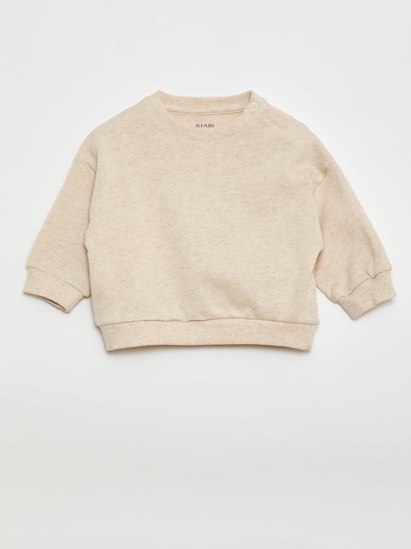 Set di 3 felpe tinta unita Beige - Kiabi