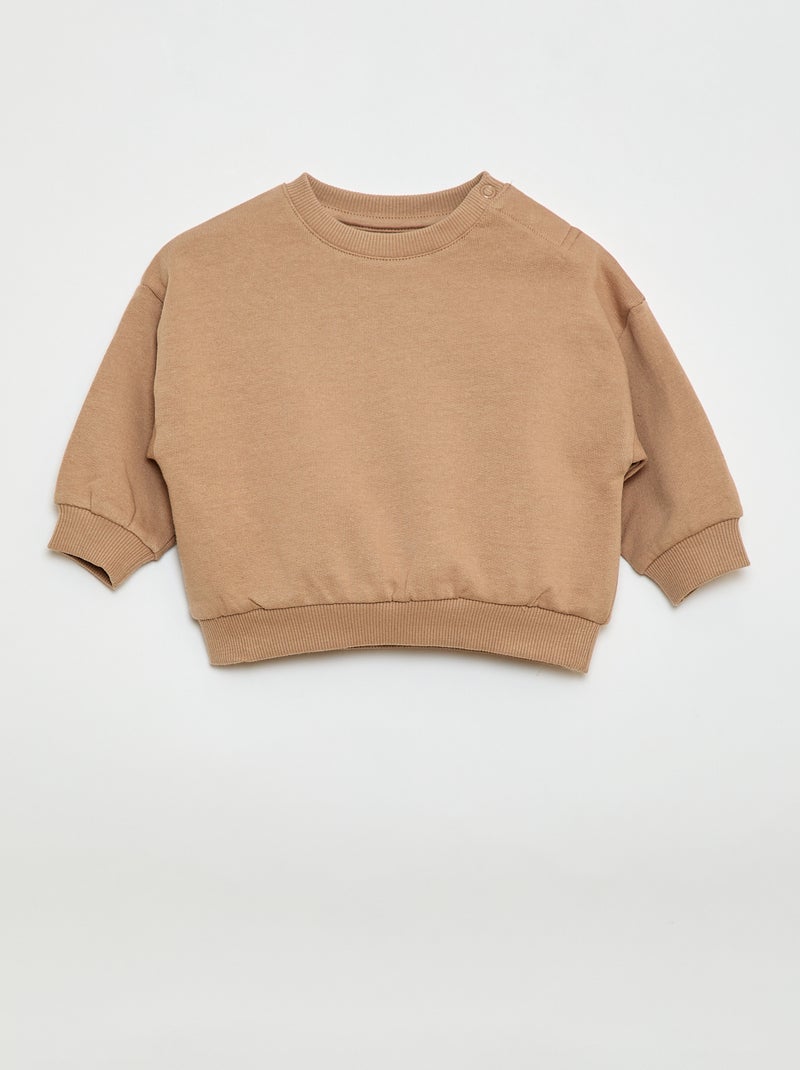 Set di 3 felpe tinta unita Beige - Kiabi