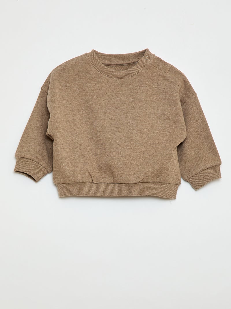 Set di 3 felpe tinta unita Beige - Kiabi