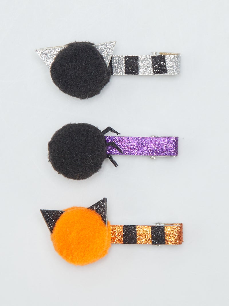 Set di 3 fermagli per capelli - Halloween Multicolore - Kiabi