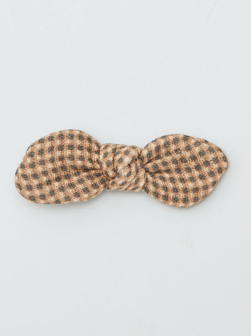 Set di 3 fermagli per capelli con fiocco MARRONE - Kiabi