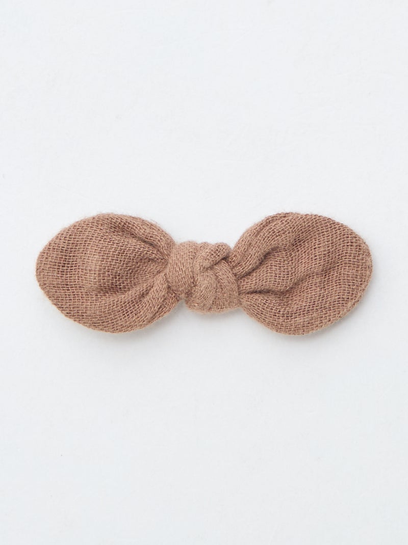 Set di 3 fermagli per capelli con fiocco Marrone - Kiabi