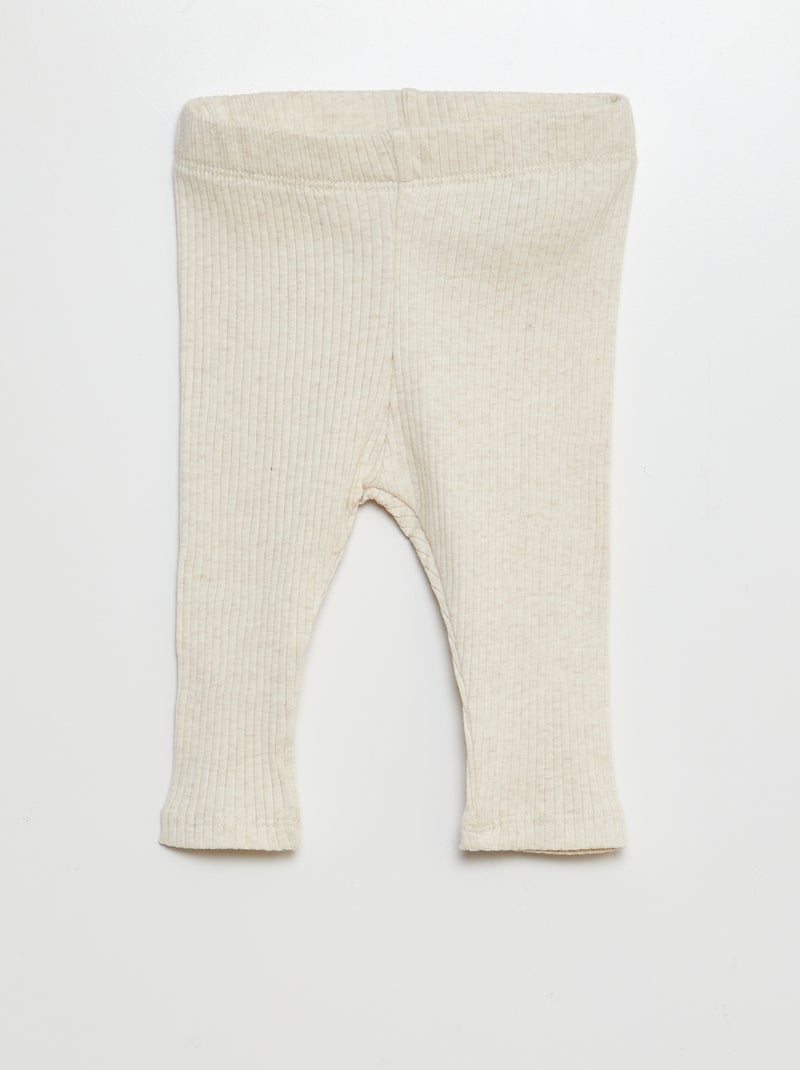 Set di 3 leggings a coste MARRONE - Kiabi