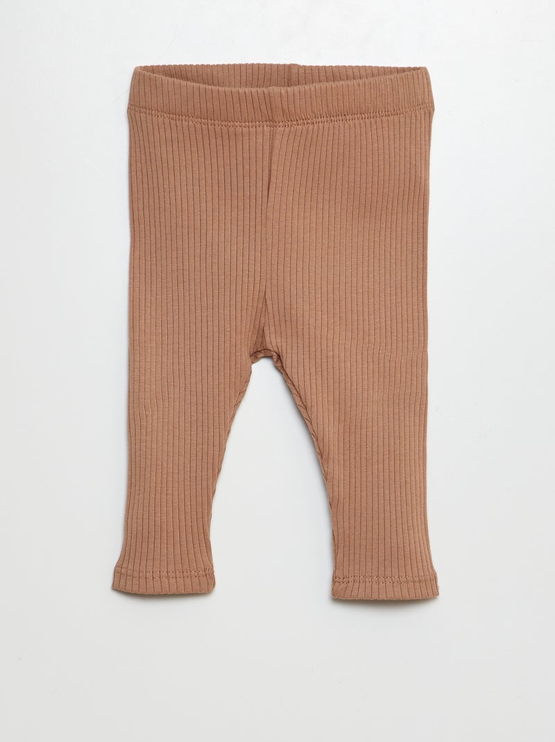Set di 3 leggings a coste MARRONE - Kiabi