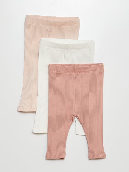 Set di 3 leggings a coste - Kiabi