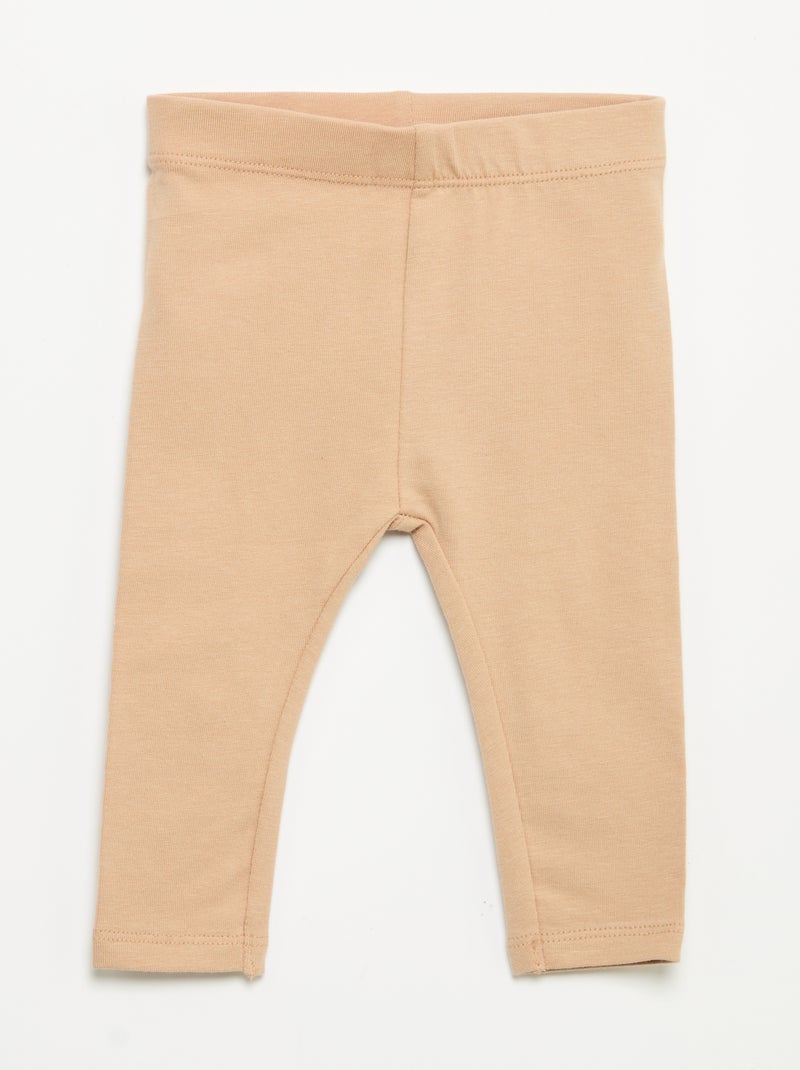 Set di 3 leggings in jersey a tinta unita Nero - Kiabi