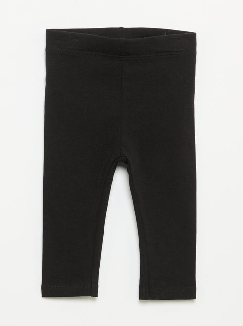 Set di 3 leggings in jersey a tinta unita - Kiabi