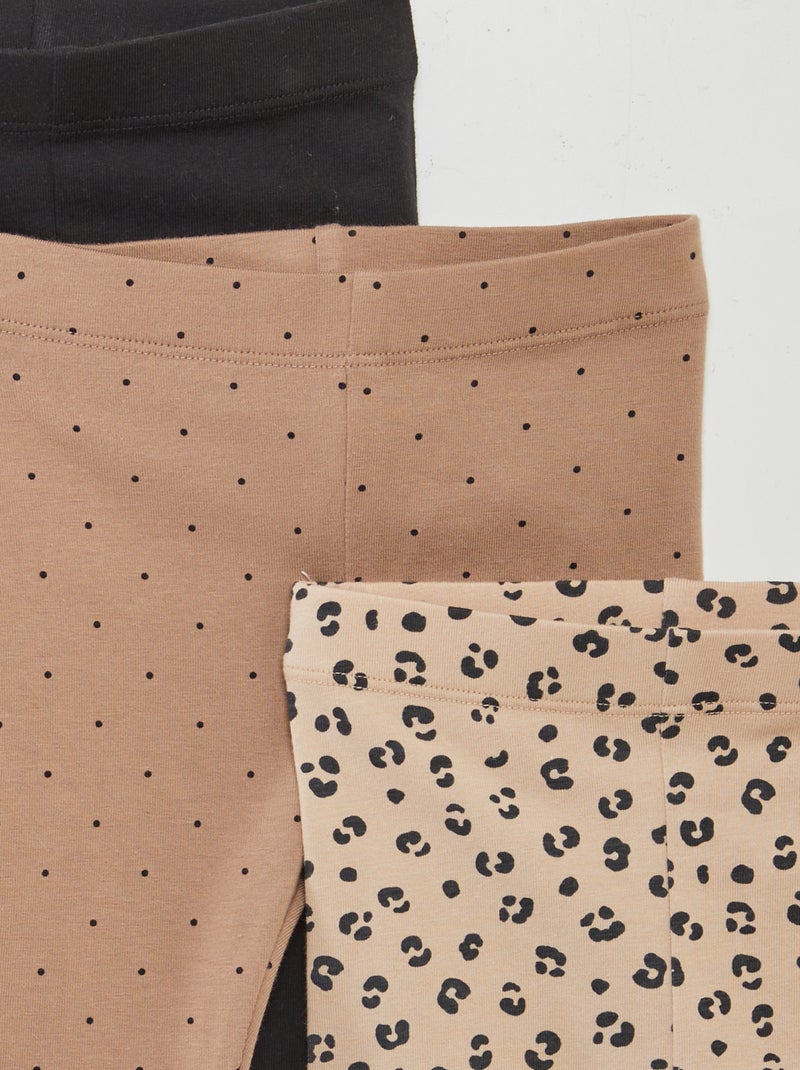 Set di 3 leggings lunghi BEIGE - Kiabi
