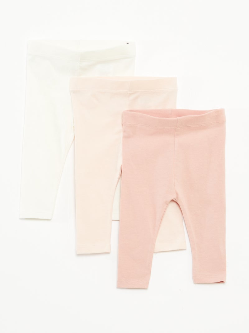 Set di 3 leggings lunghi Rosa - Kiabi