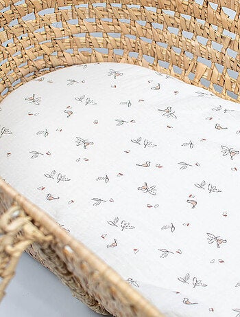 Set di 3 lenzuolini con angoli per culla in mussola di cotone, melody | SEVIRA KIDS