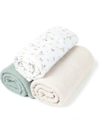 Set di 3 lenzuolini per culla in cotone, sidonia | SEVIRA KIDS