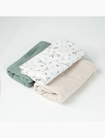 Set di 3 lenzuolini per culla in cotone, sidonia | sevira kids | sevira kids