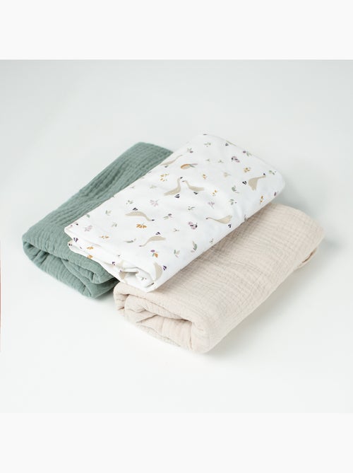 Set di 3 lenzuolini per culla in cotone, sidonia | sevira kids | sevira kids - Kiabi Set di 3 lenzuolini per culla in cotone, sidonia | sevira kids | sevira kids - Kiabi