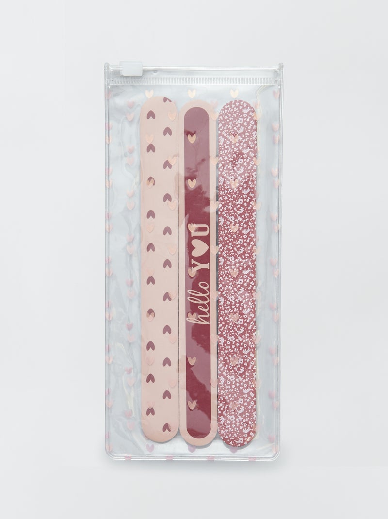 Set di 3 limette per unghie ROSA - Kiabi